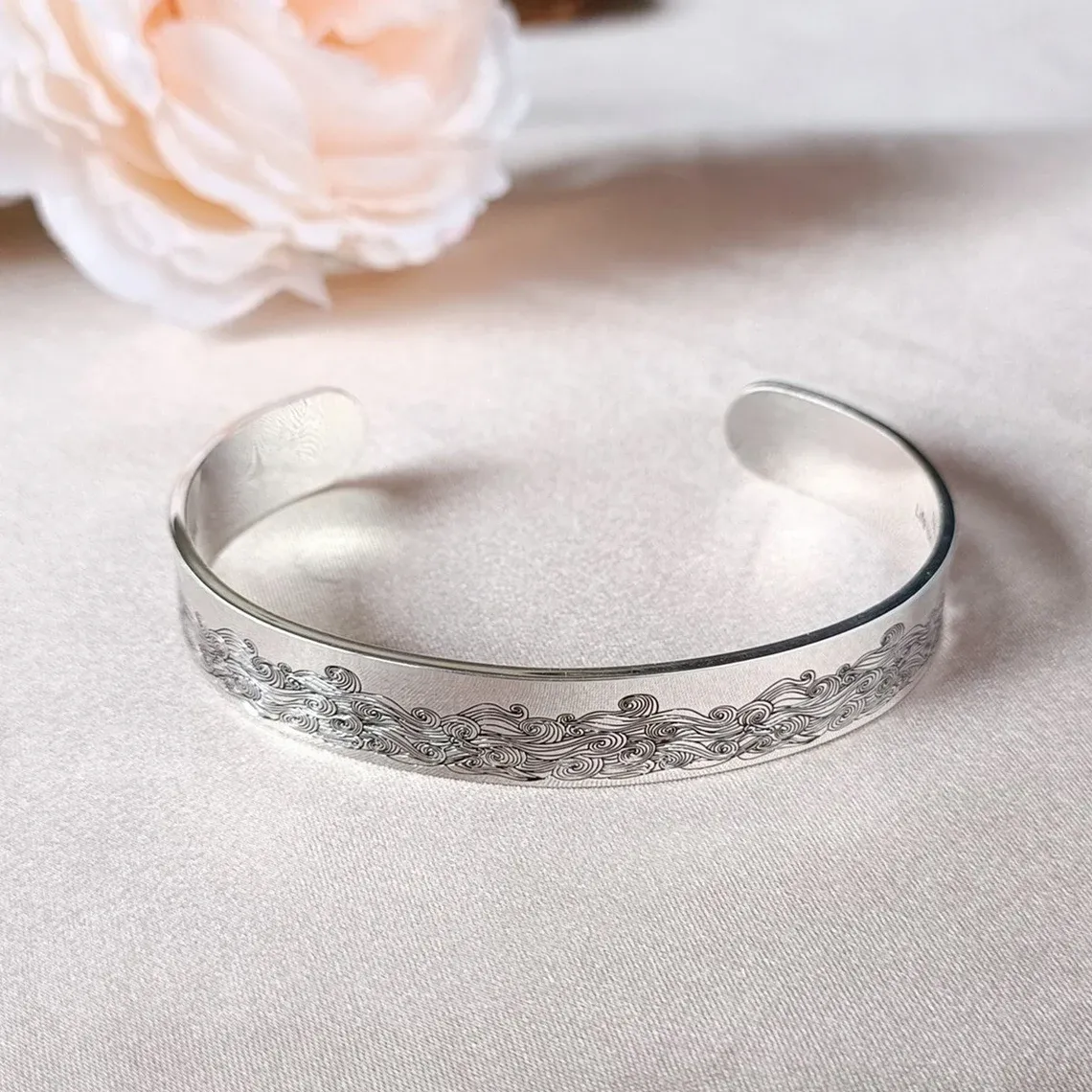 To My Daughter Cuff Bracelet "I Will Always Be With You"-Jessemade AU