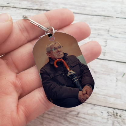 Memorial Photo Keychain Custom Name Keyring Personalised Keychains -  I'm Not A Widow, I'm A Wife To A Husband With Wings-Jessemade AU