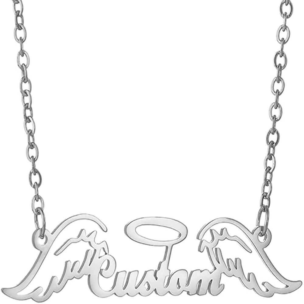 Personalised Wings Necklace Custom 2 Names Necklace Gift For Women-Jessemade AU