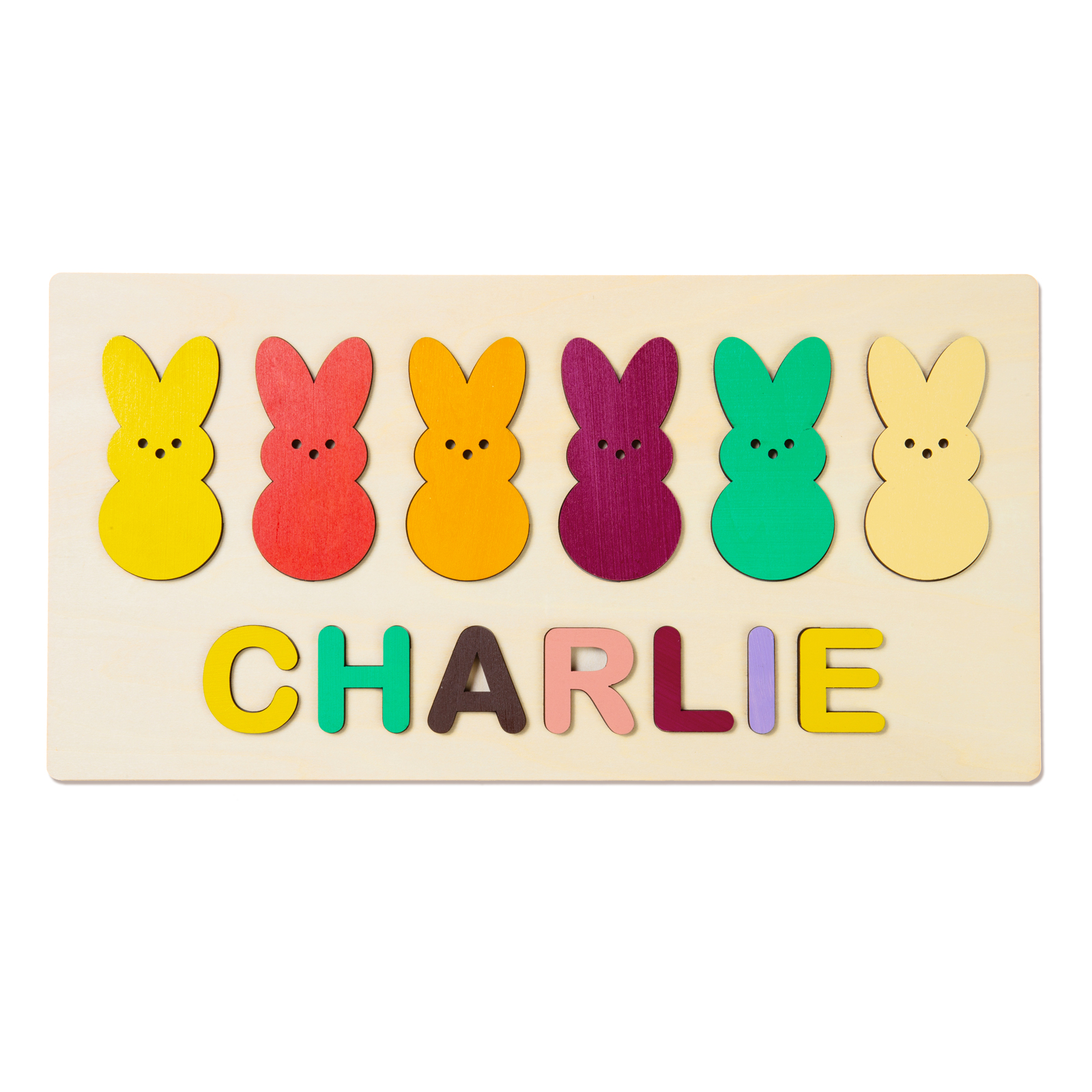 Jessemade Cute Bunnies Name Puzzles Personalised Easter Gift for Toddlers Children Gifts-Jessemade AU