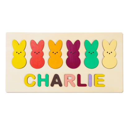 Jessemade Cute Bunnies Name Puzzles Personalised Easter Gift for Toddlers Children Gifts-Jessemade AU