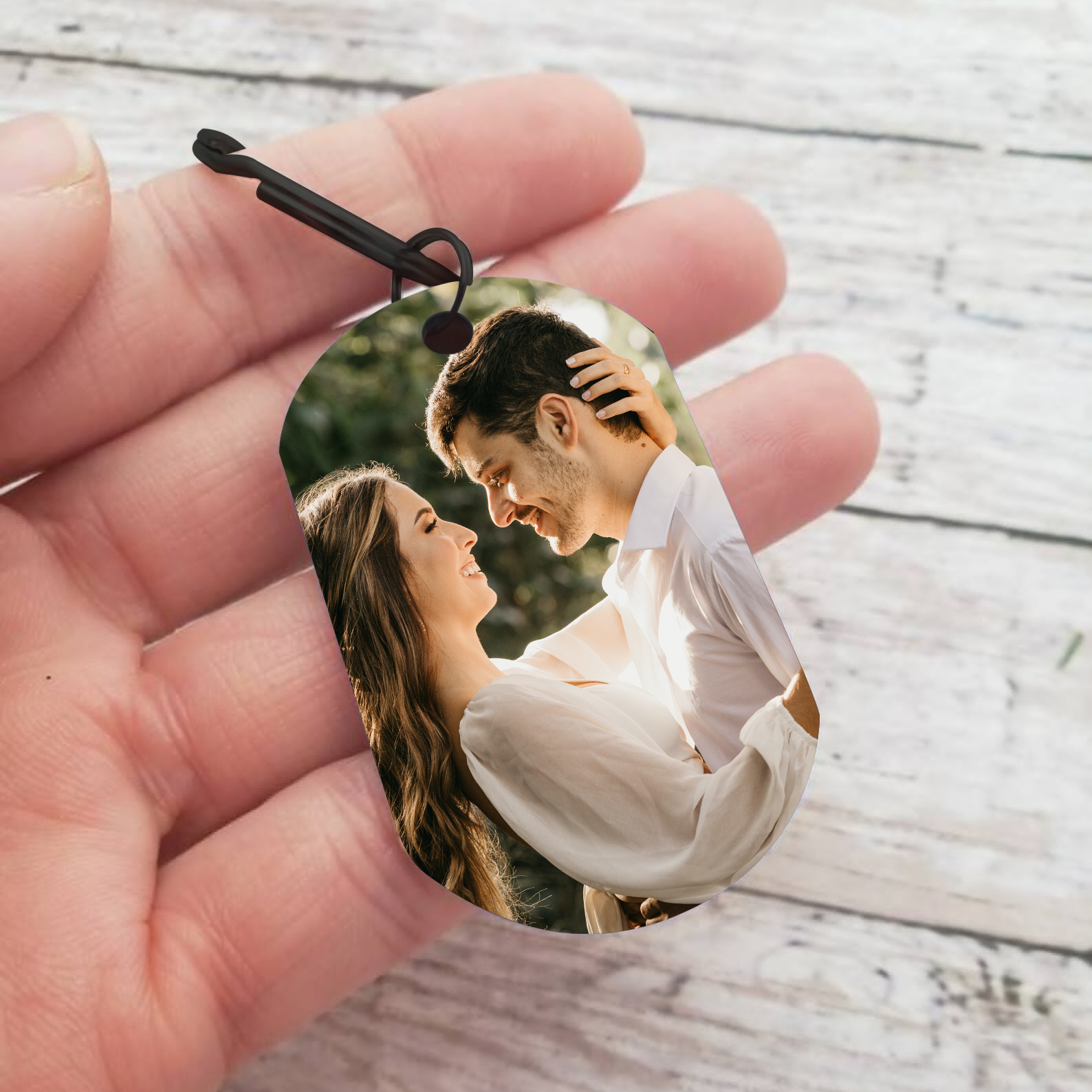 To My Wife/Husband Custom Photo Keyring Couple Keychain Stainless Steel Keychain Valentine's Day Gift for Couples-Jessemade AU