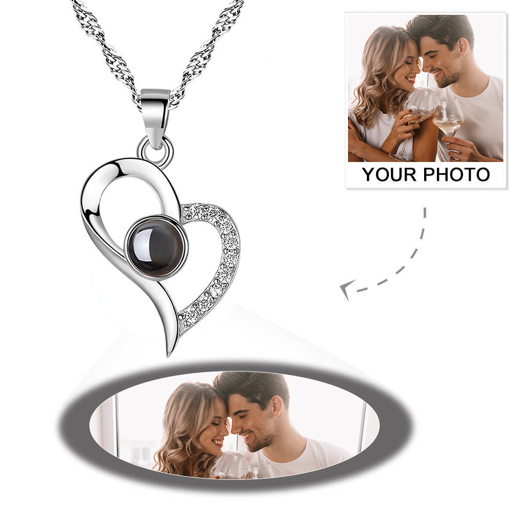Personalised 100 Languages Projection Necklace Engraved  " I LOVE YOU"  Gifts For Her
