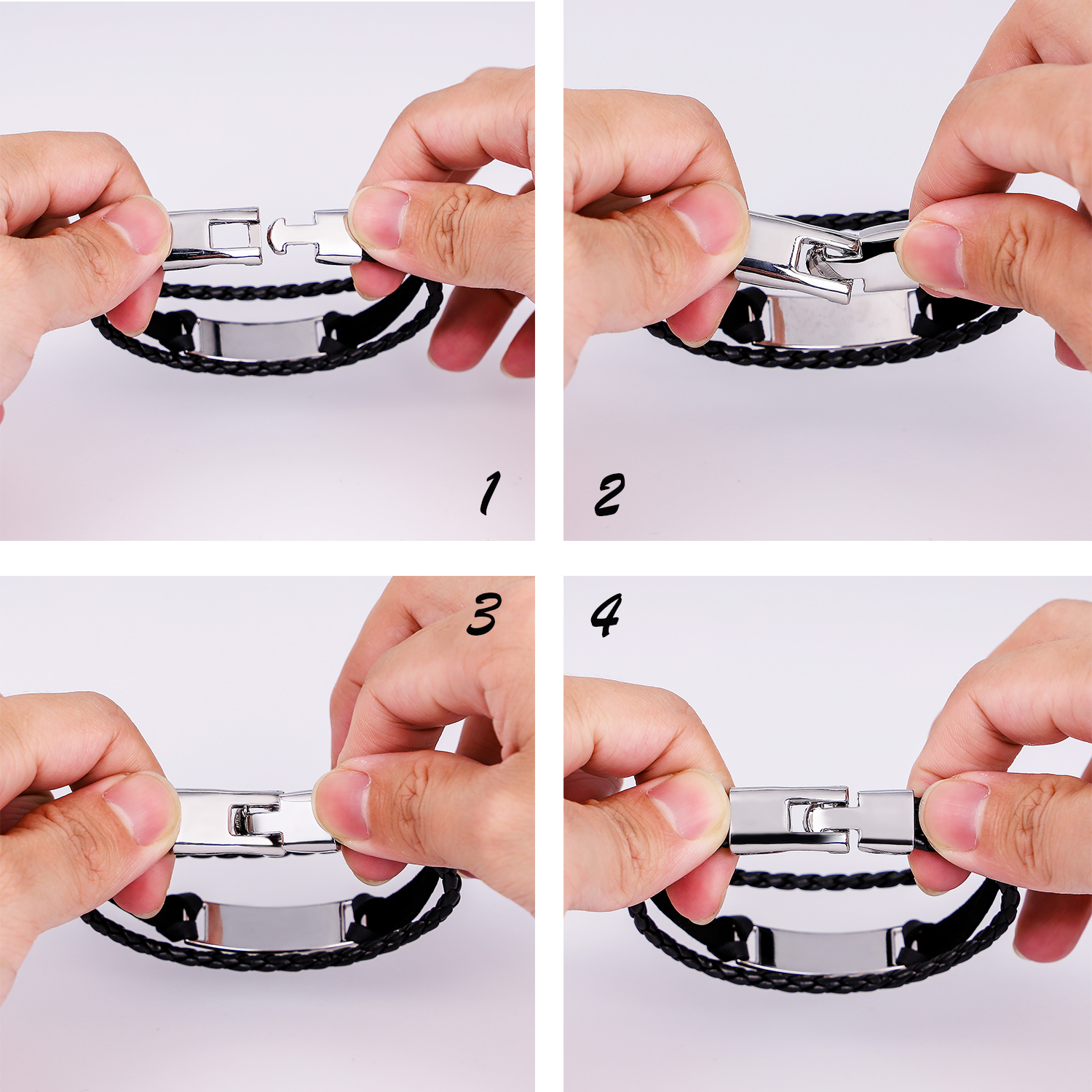 To My Son, You Are Braver Than You Believe Inspirational Bracelet Initial ID Bar Bangle Gifts For Men-Jessemade AU