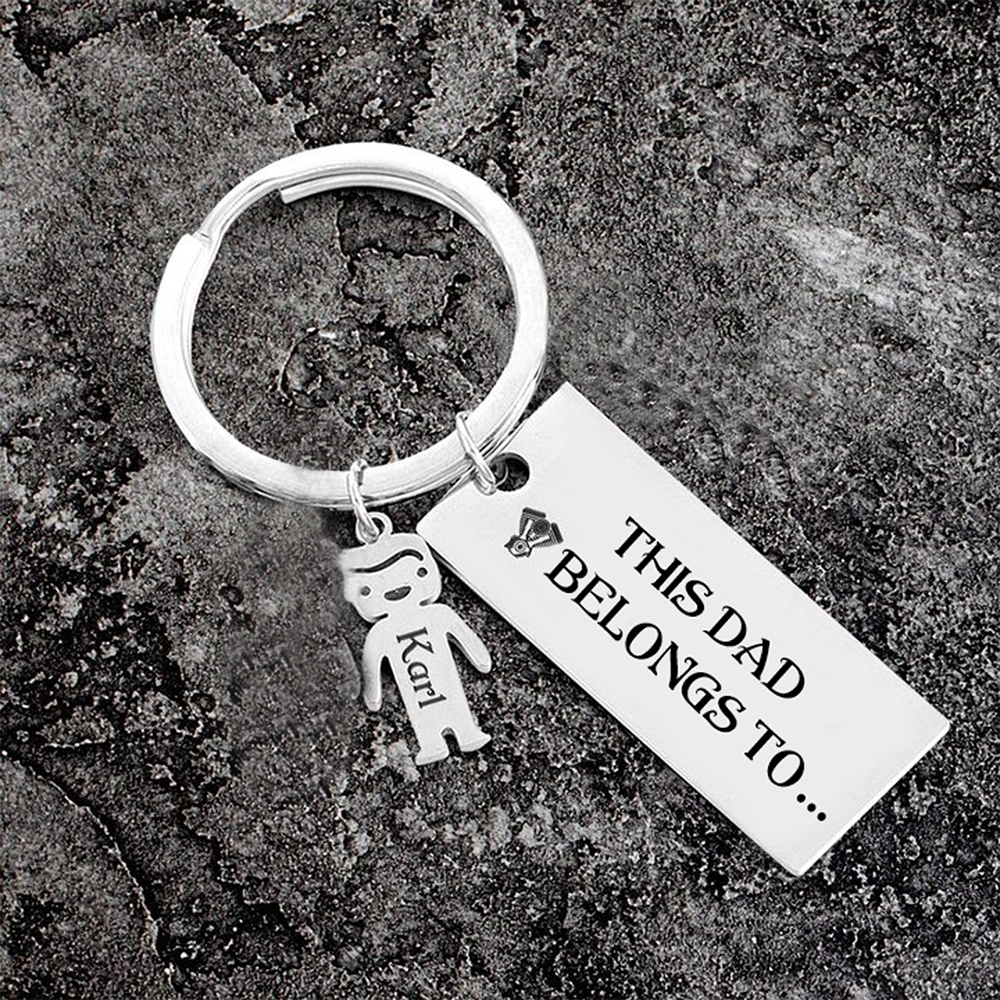 1 Name-Personalised 1 Child's Name Keychain Gift for Mum Dad-Jessemade AU