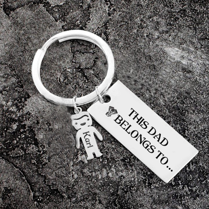 1 Name-Personalised 1 Child's Name Keychain Gift for Mum Dad-Jessemade AU