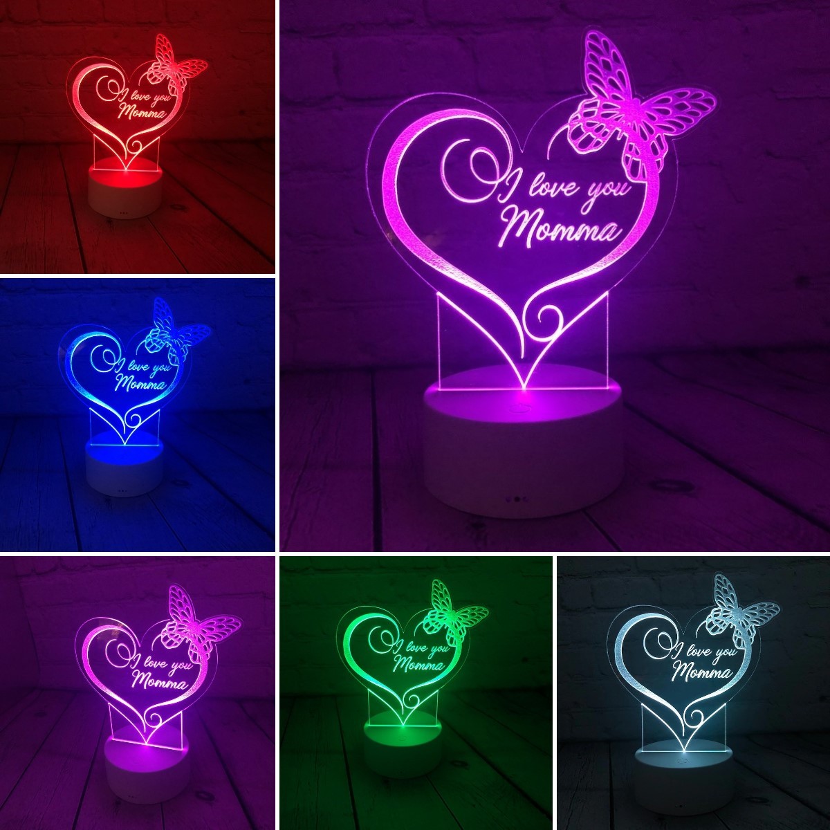 Personalised Butterfly Home Decoration Lamp With Custom Name Night Light Kid's Bedroom Decor Children's LED Light-Jessemade AU