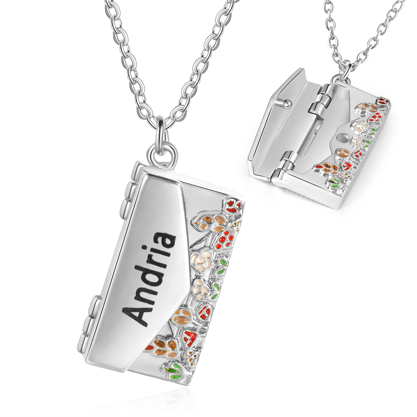 Personalised Women's Necklace Customised Name Envelope Necklace Gifts for Her-Jessemade AU