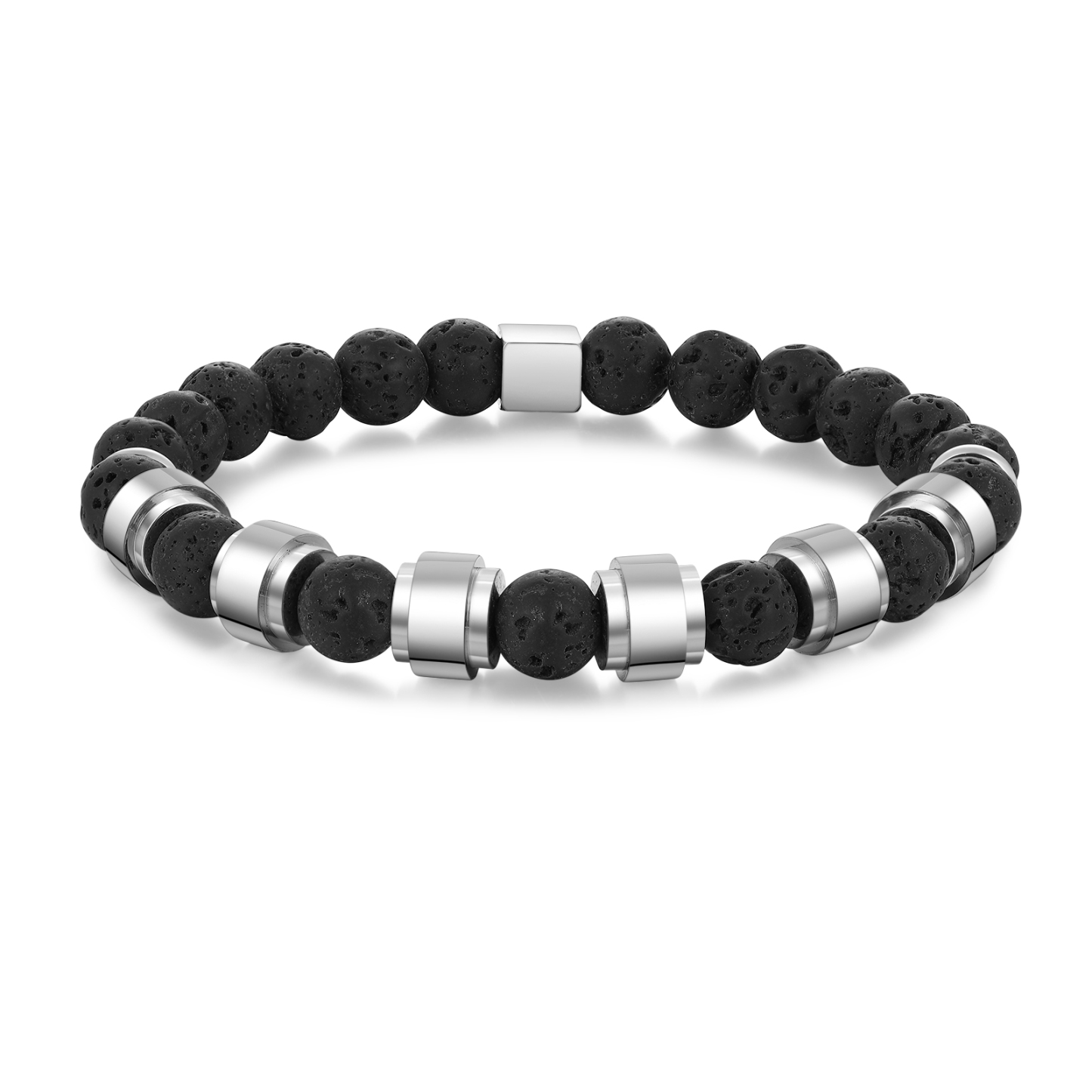 Personalised Lava Rock Bracelet with 6 Names Men's Bracelet Gifts For Him-Jessemade AU