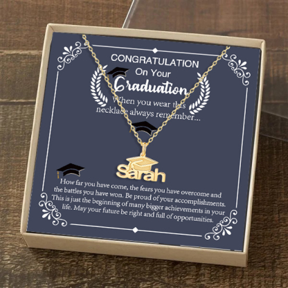 Class of 2024 Personalised Graduation Name Necklace For Her-Jessemade AU