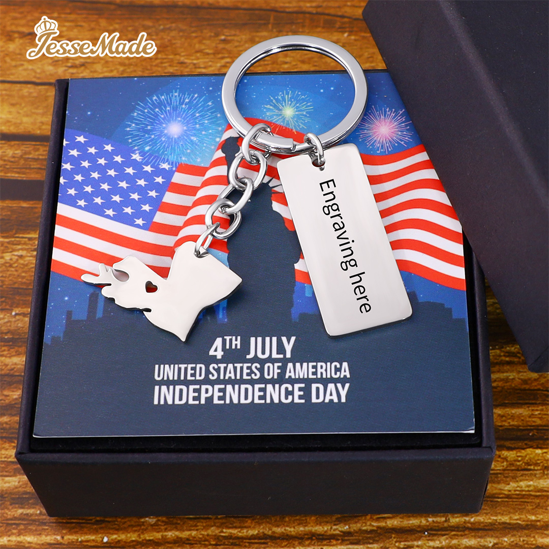 Personalised American state keychain Gifts For Him-Jessemade AU