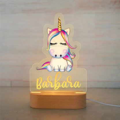Personalised Unicorn Night Light Custom Name LED Lamp for Kid-Jessemade AU