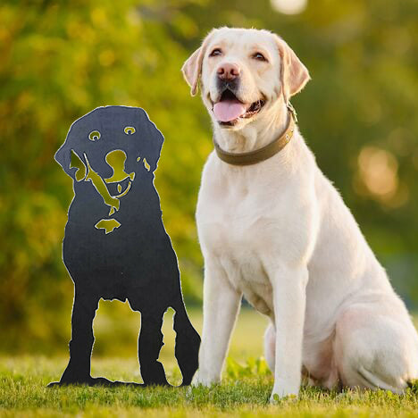 Labrador Retriever Metal Dog Silhouette Garden Yard Decoration-Jessemade AU