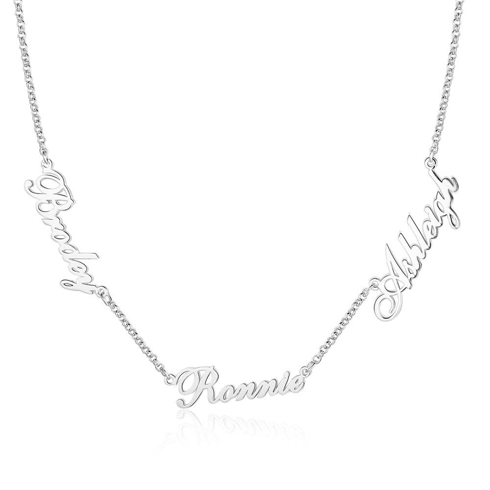 Personalised Necklace Custom 3 Names Necklace Gift For Women