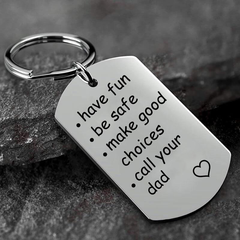 Have Fun Be Safe Make Good Choices Call Your Loved One Customised Name Keychain-Jessemade AU