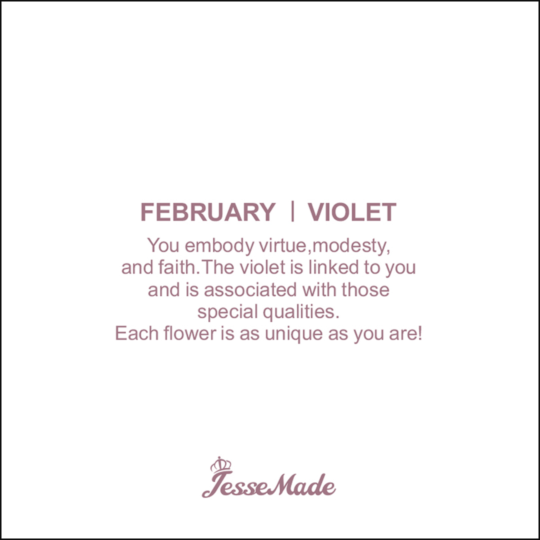 Personalised February Birthflower Necklace With Birthstones Custom 1 Name Necklace For Her-Jessemade AU