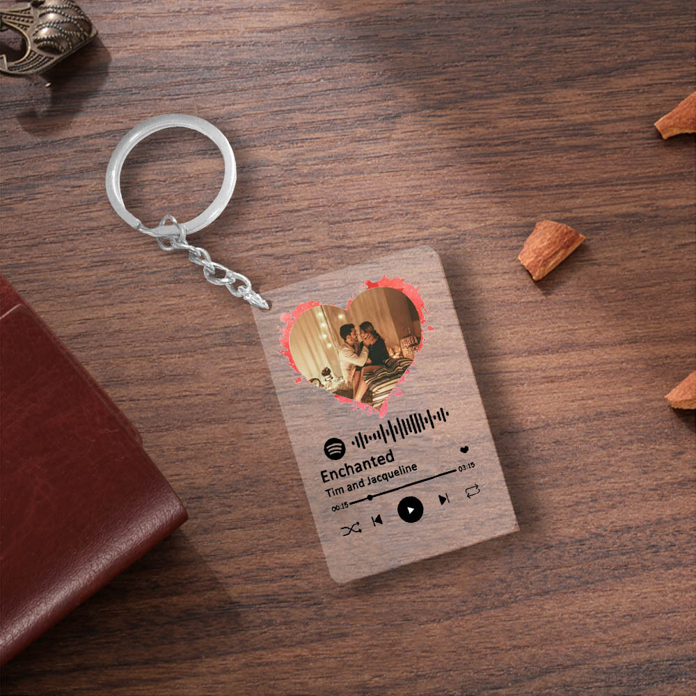 Personalised Spotify Code Keychain Custom 1 photo-Jessemade AU