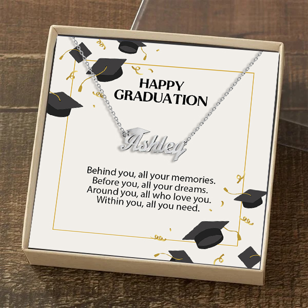 Class of 2024 Graduation Name Necklace Personalised Name Necklace