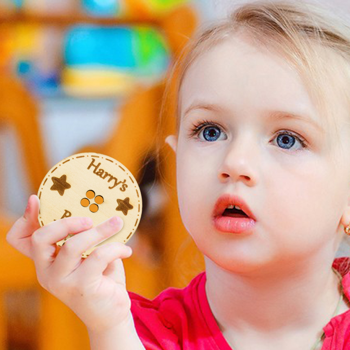 Children Star Brave Buttons Custom A Name Back to School Gifts for Kids-Jessemade AU