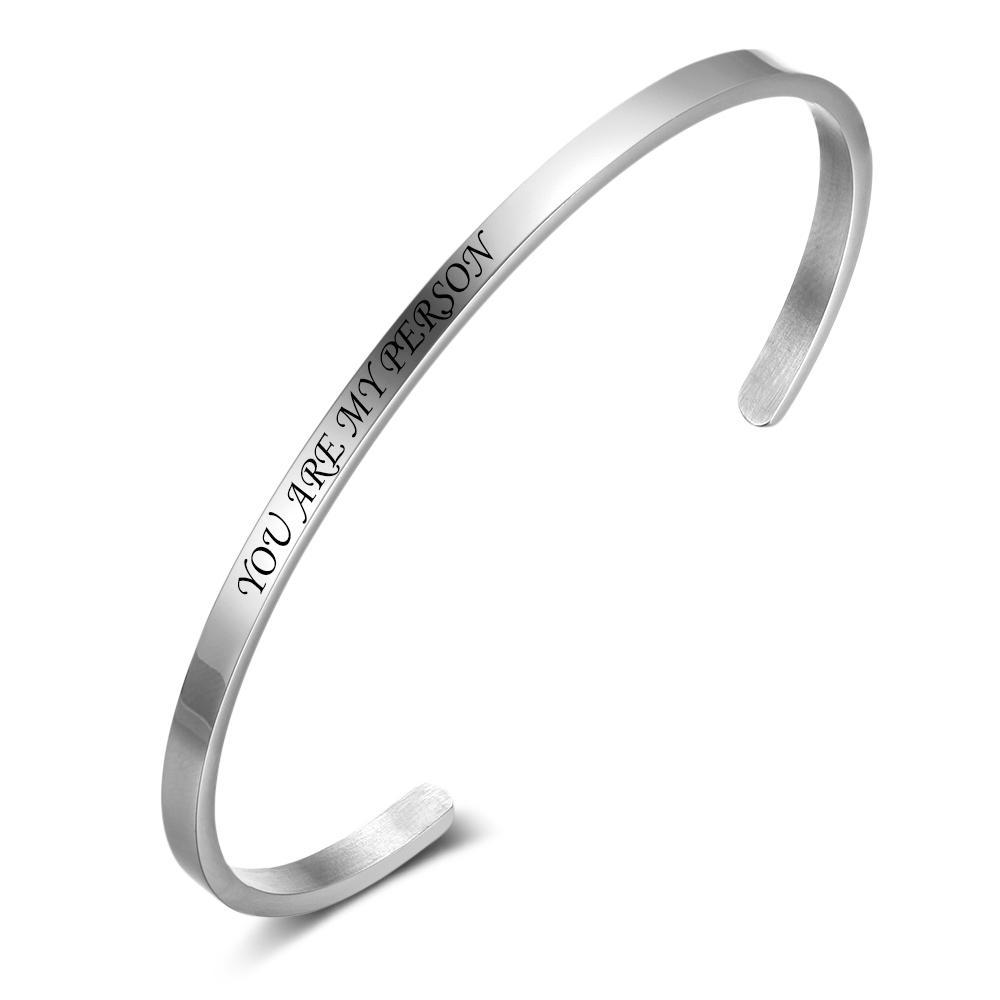 Custom Bracelet "You're My Person" Bangle Gift For Her-Jessemade AU