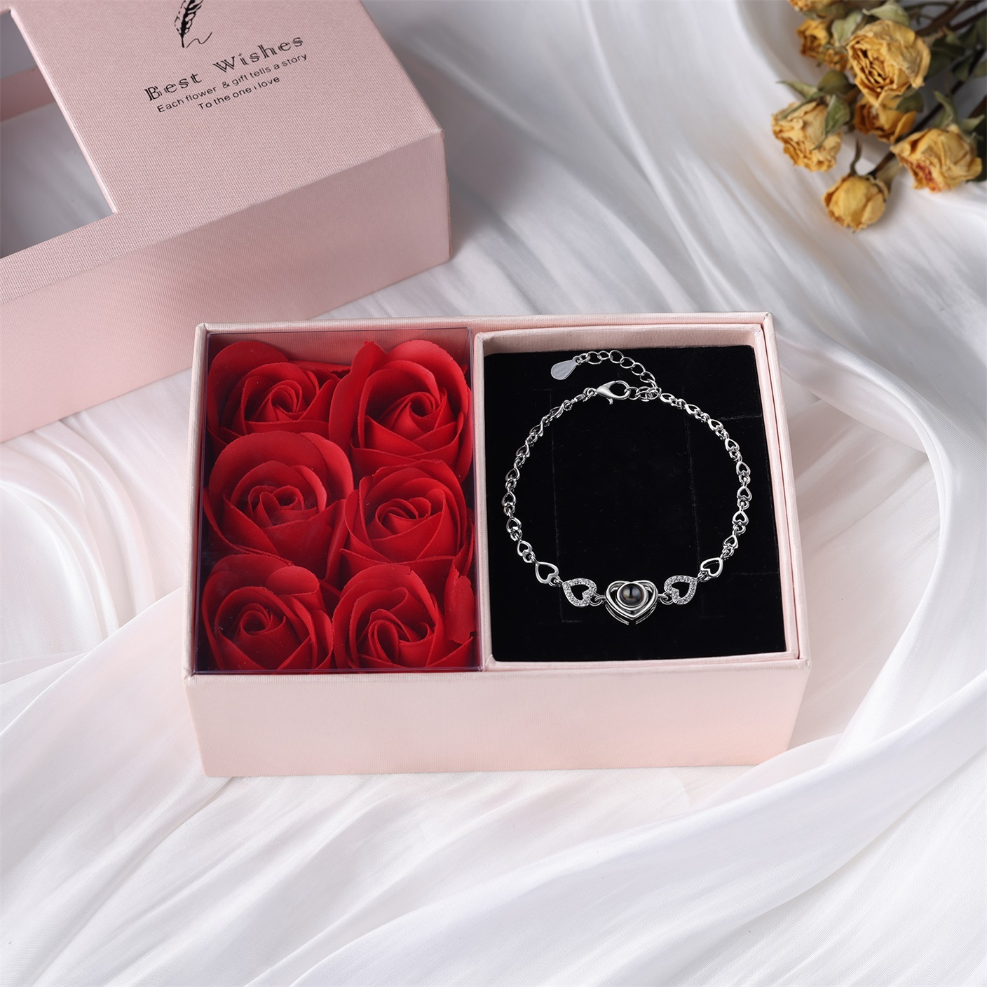 Heart Chain Projection Bracelet Personalised Photo Bracelet Creative Gift for Her-Jessemade AU