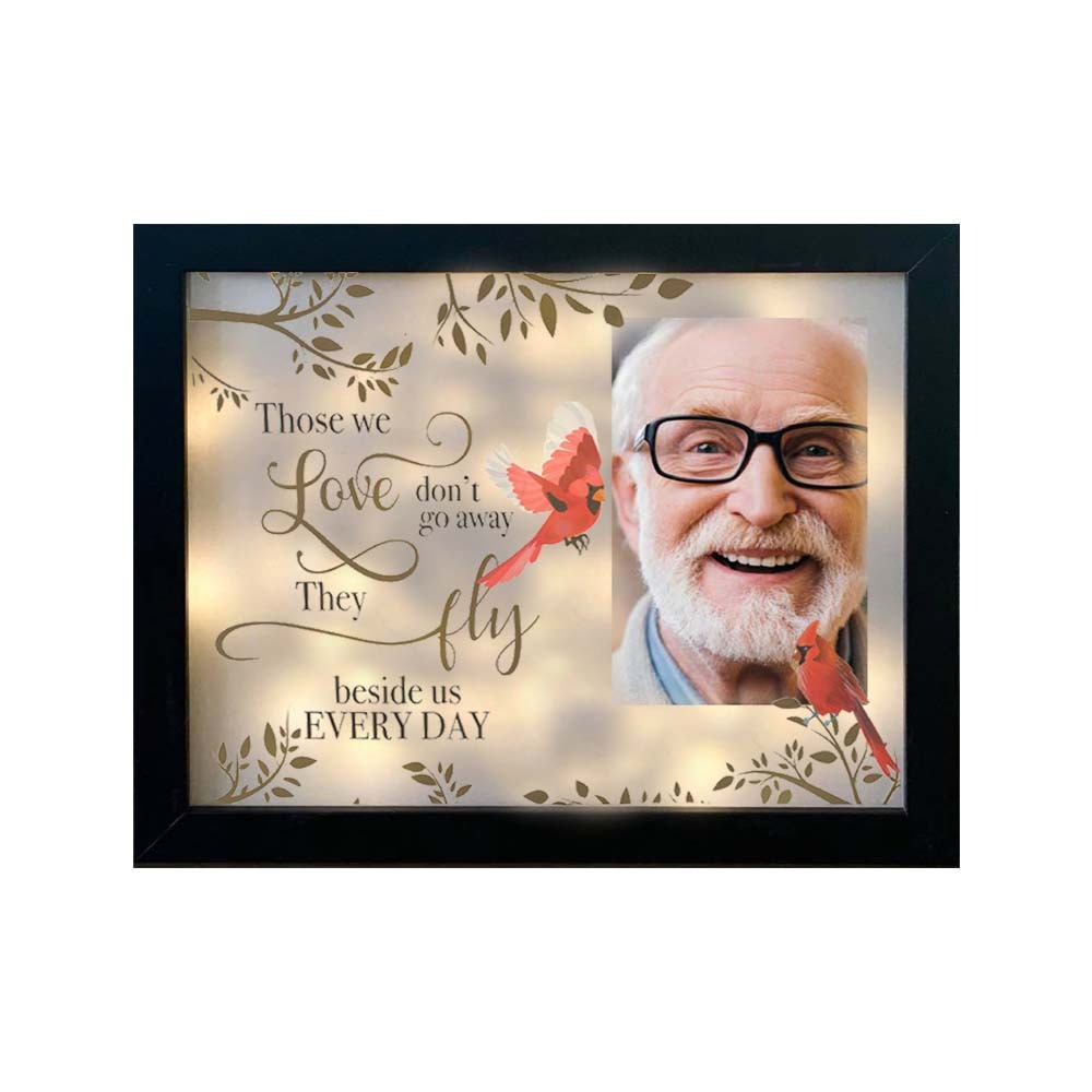 Personalised Photo Frame Lighted Shadow Box Memorial Gift "Those We Love Don't Go Away"-Jessemade AU