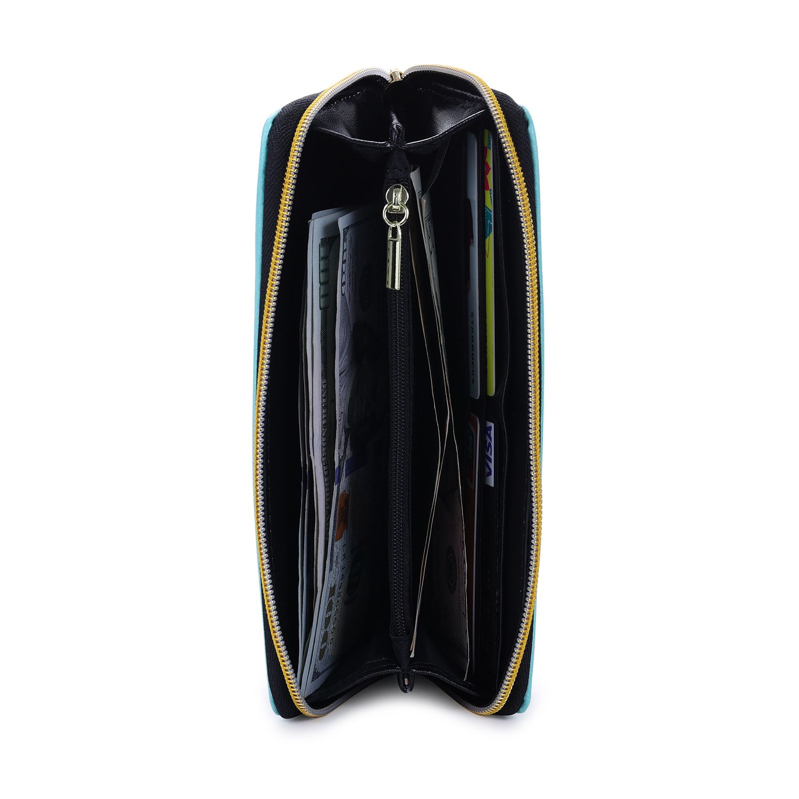 Long Purse Personalised Leather Wallet Engraved 6 Photos Zip Wallet Gifts for Her-Jessemade AU