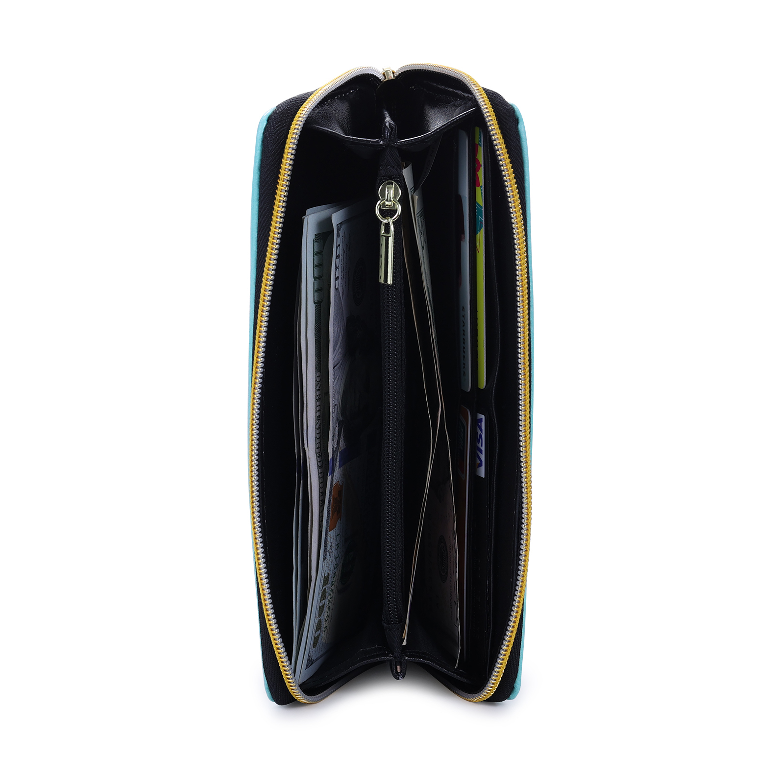 Long Purse Personalised Leather Wallet Engraved 6 Photos Zip Wallet Gifts for Her-Jessemade AU