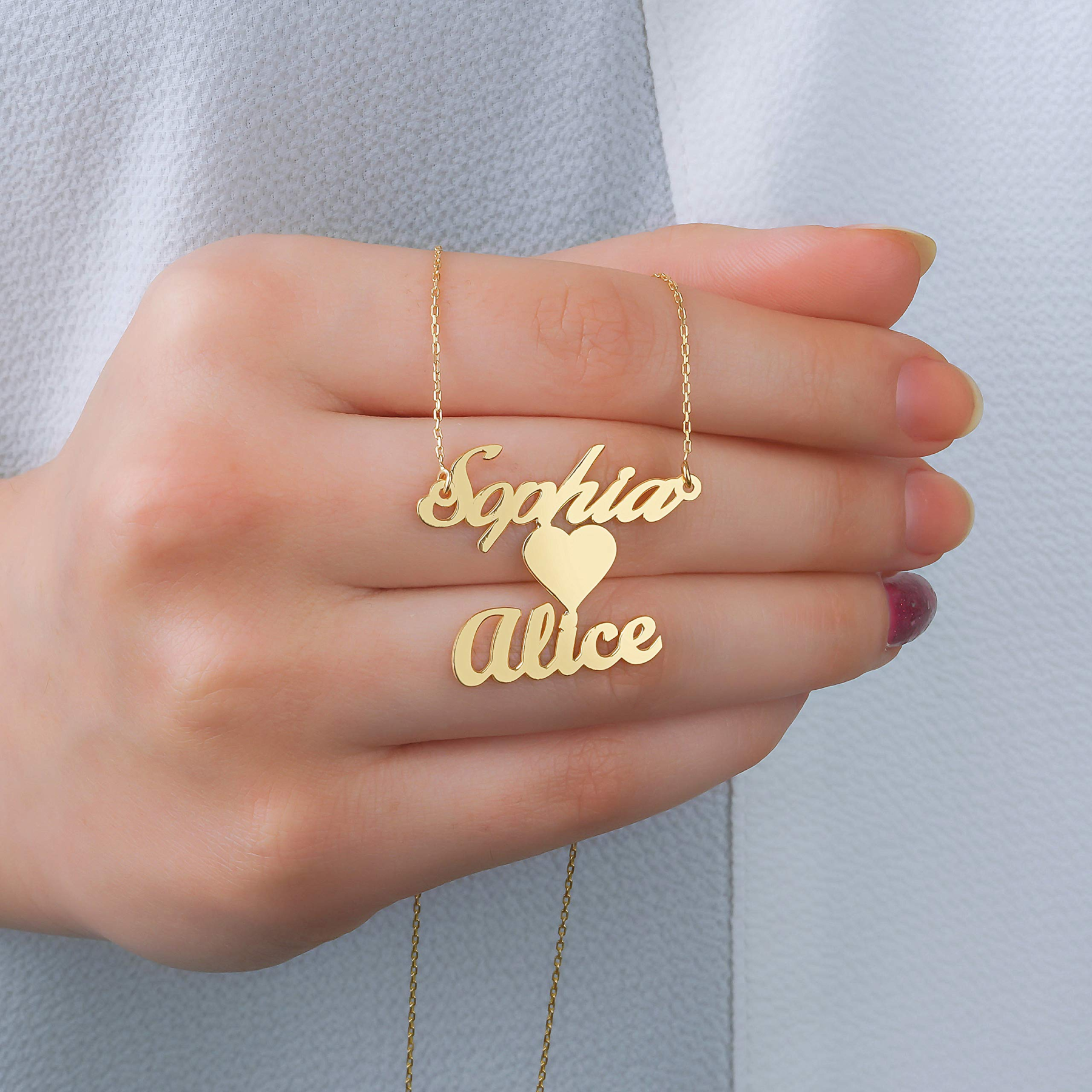 Personalised Necklace Custom 1 Name Necklace Gift For Women-Jessemade AU
