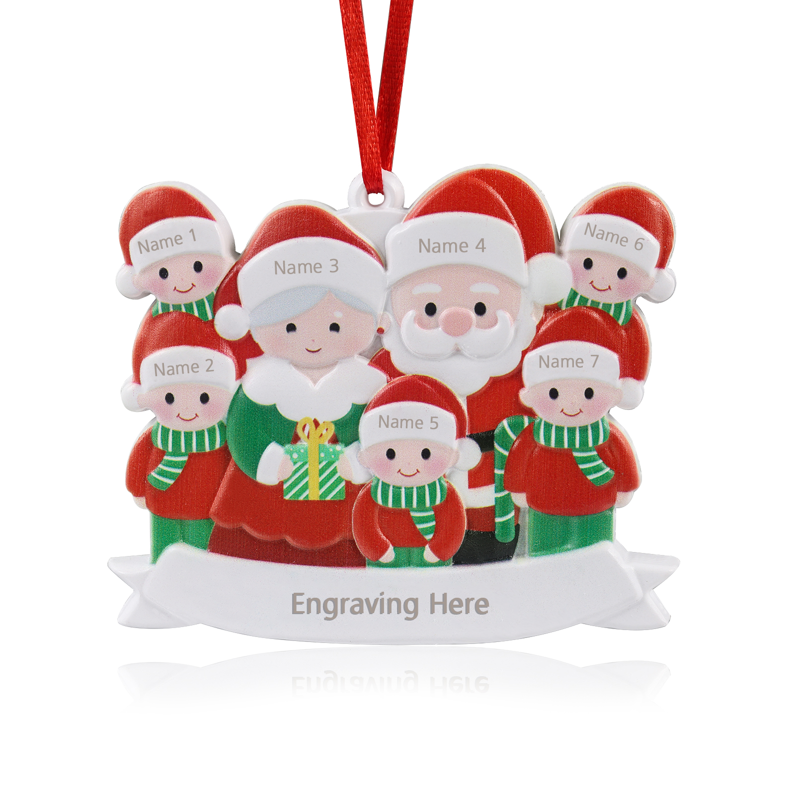 7 Names - Personalised Resin Santa Claus Hanging Ornaments Customised Name & Text Christmas Ornament Gift for Family Friends-Jessemade AU