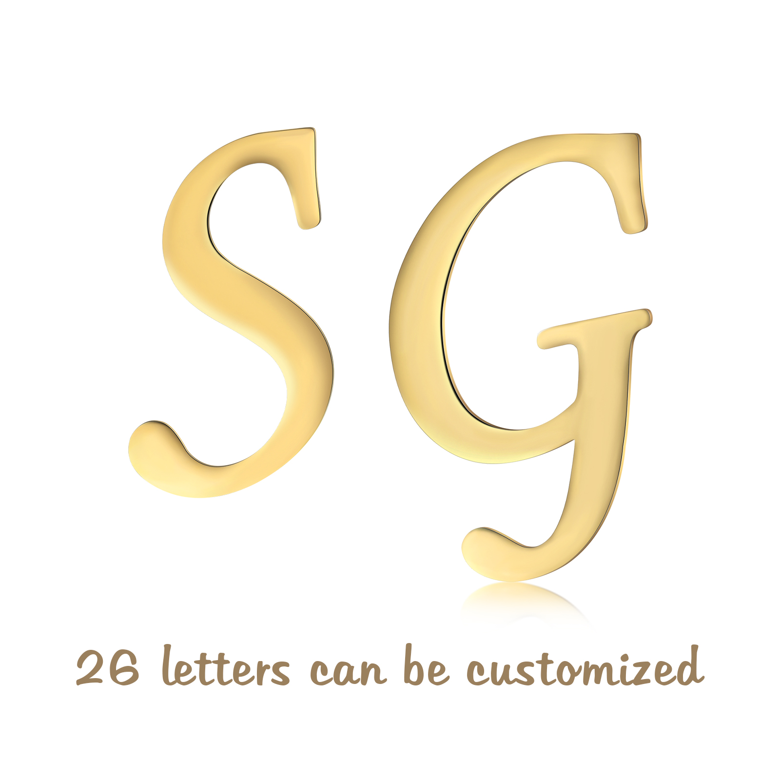 Personalised Big Letter Earring Customised 2 Letters Gifts for Her-Jessemade AU