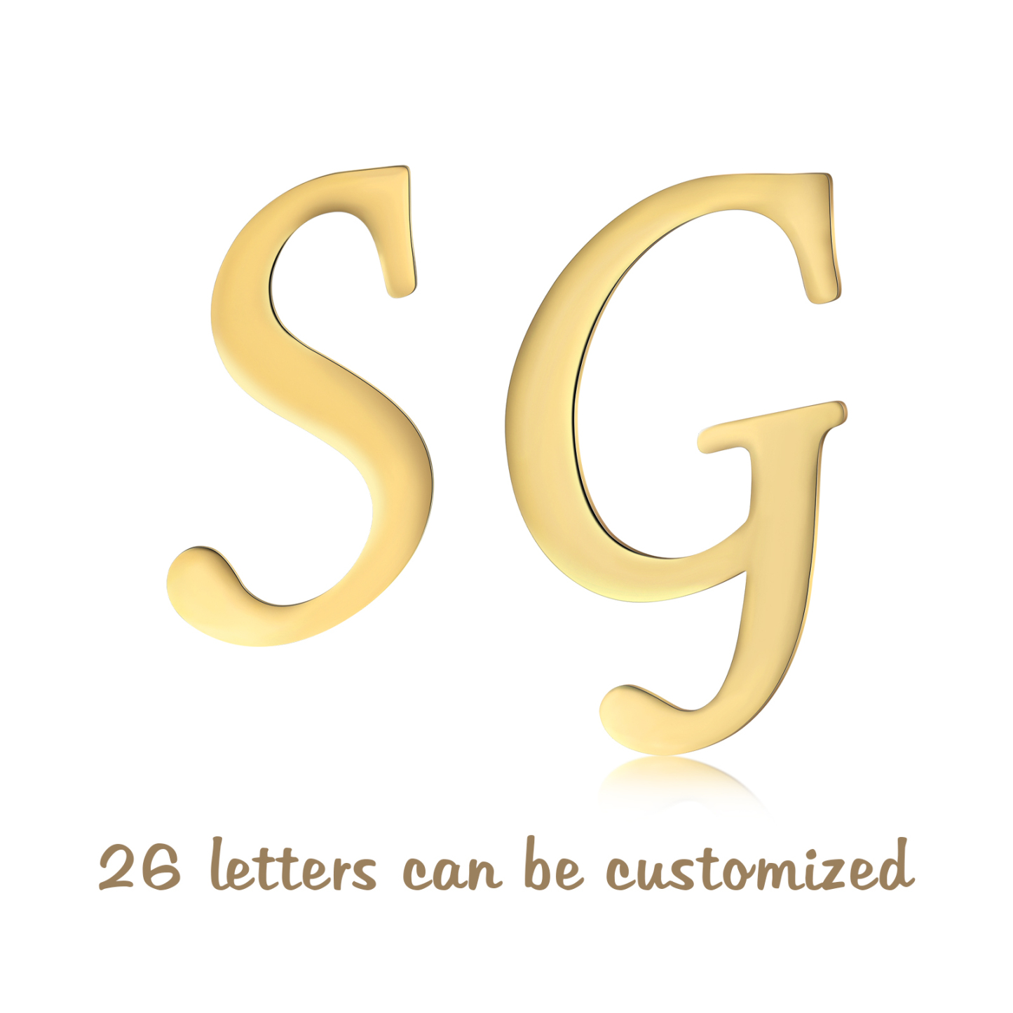 Personalised Big Letter Earring Customised 2 Letters Gifts for Her-Jessemade AU