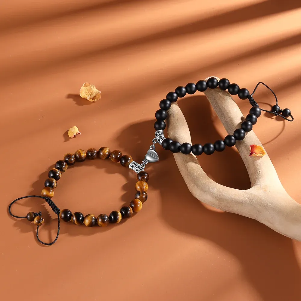 Couple Bracelets Set Magnetic Bracelet Adjustable Bracelet Valentine's Day Gift for Couples-Jessemade AU