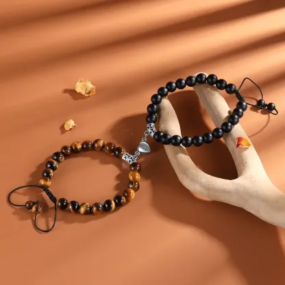 Couple Bracelets Set Magnetic Bracelet Adjustable Bracelet Valentine's Day Gift for Couples-Jessemade AU