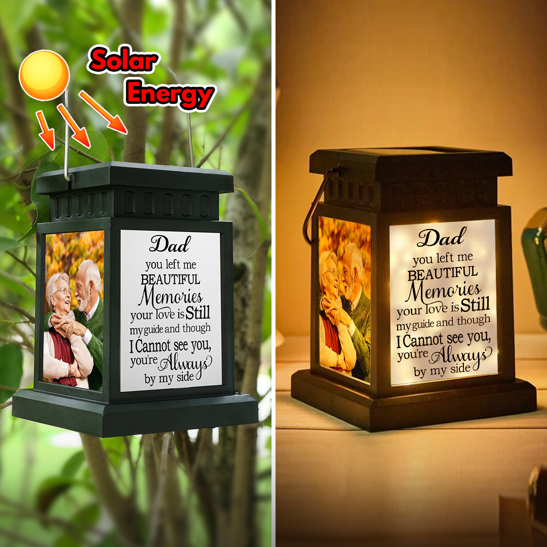 Solar Light Personalised Photo Memorial Lantern Lamp Sympathy Lantern Bereavement Gift Loss of a Loved One-Jessemade AU