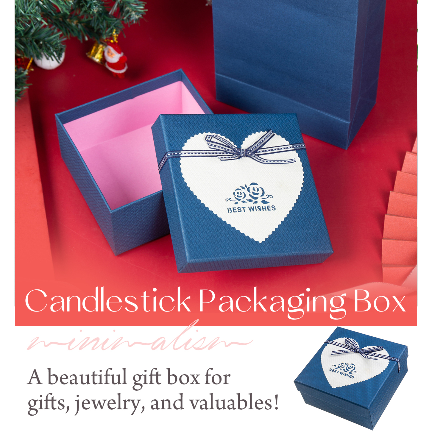 Exquisite Gift Box Blue Gift Packaging Jewelry Box-Jessemade AU