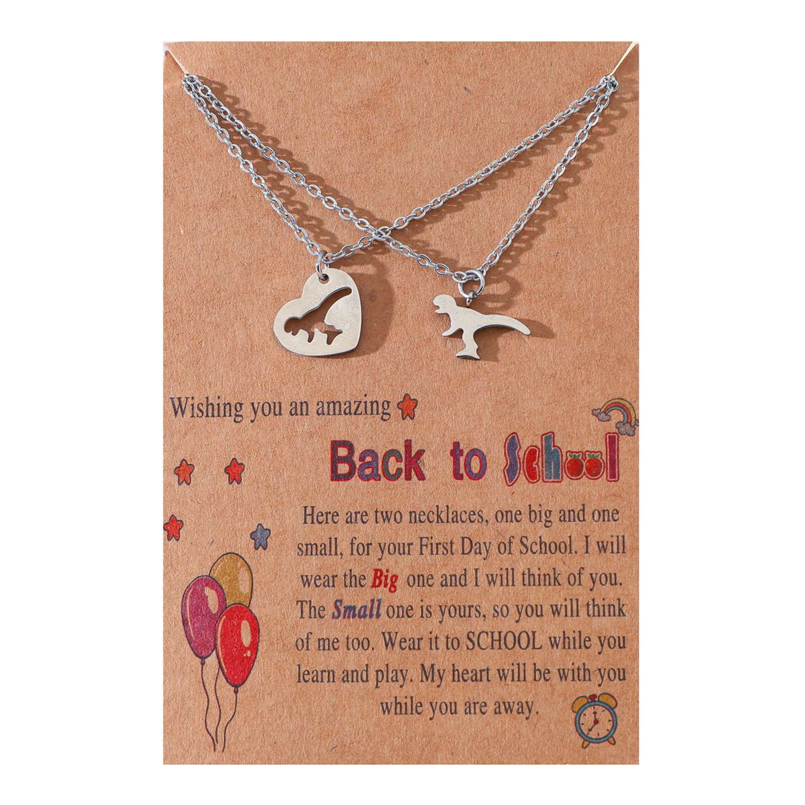 Necklaces for Women Dainty Teen Dinosaur Necklaces Size Adjustable for Mother and Daughter-Jessemade AU