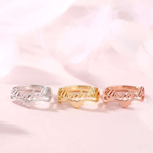 Personalised Ring Custom 1 Name Ring GIFT For Women-Jessemade AU
