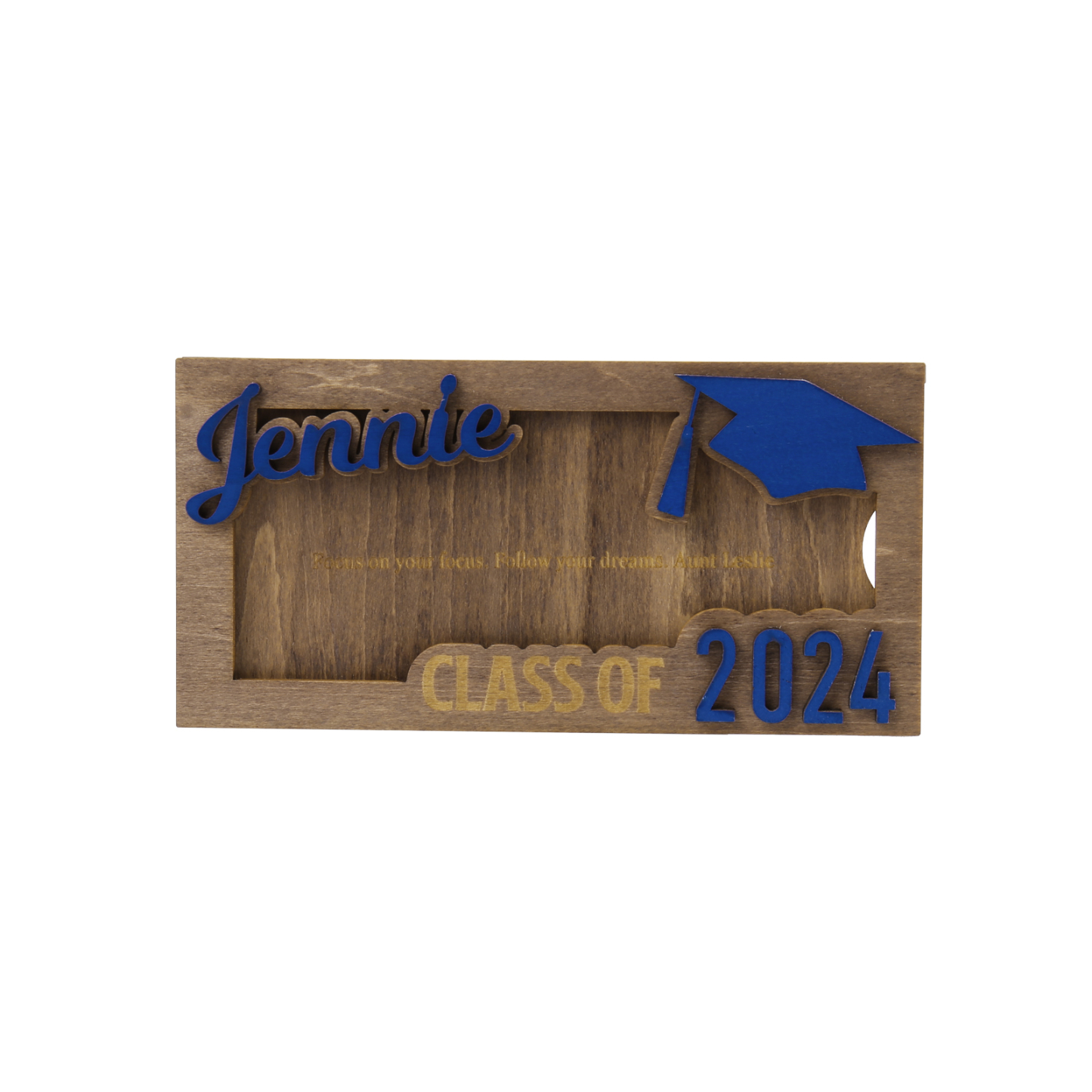 Class of 2024 Personalised Graduation Cash Clip Custom Name & Text Cash Box Creative Gifts for Her/Him-Jessemade AU