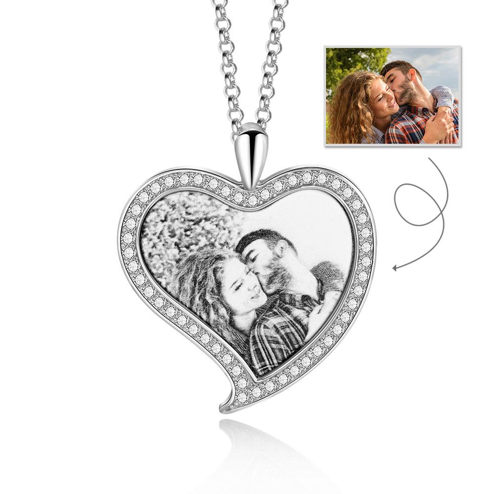 Personalised Heart Necklace Custom Photo Necklace Gifts For Her-Jessemade AU