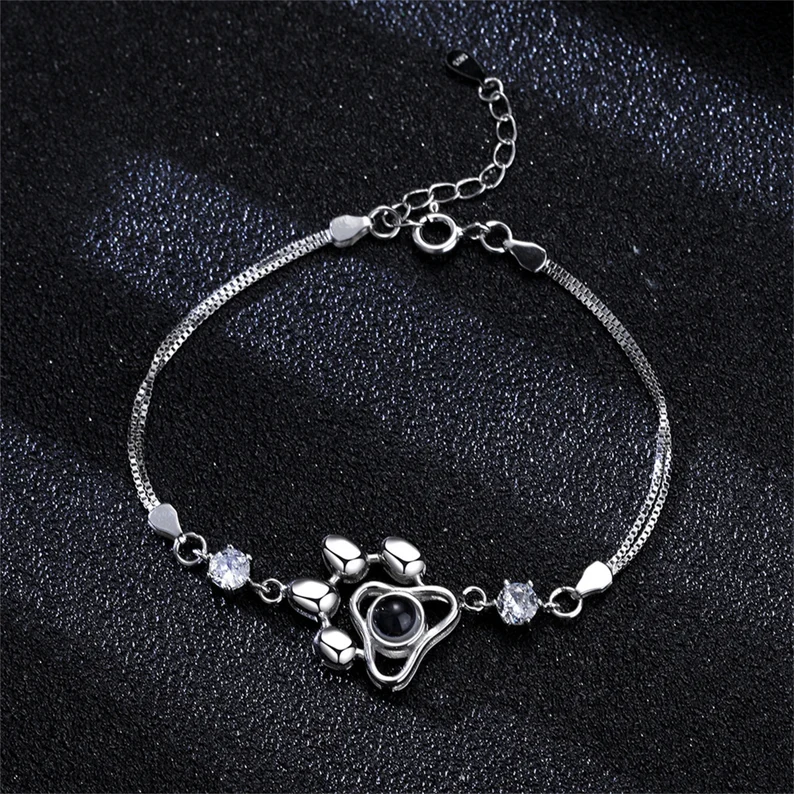 Personalised Projection Bracelet Love Style Paw Photo Bracelet Gifts for Her-Jessemade AU