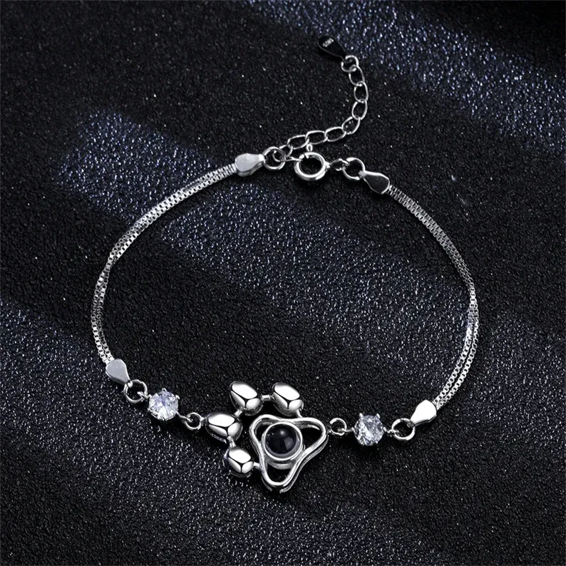 Personalised Projection Bracelet Love Style Paw Photo Bracelet Gifts for Her-Jessemade AU