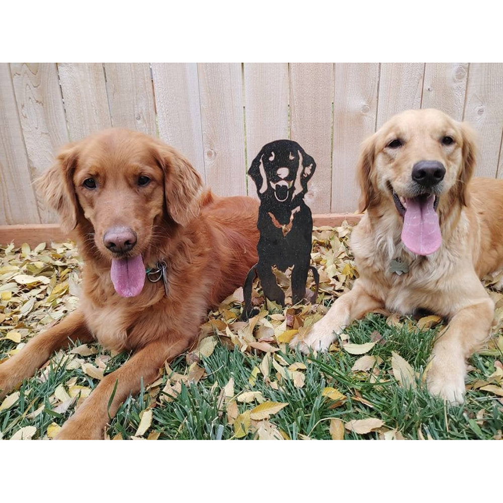 Golden Retriever Metal Dog Silhouette Garden Yard Decoration-Jessemade AU