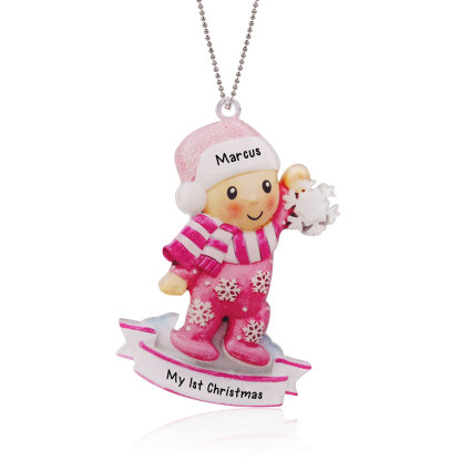 My First Christmas Personalised Acrylic Christmas Ornament Customised Name & Text Hanging Ornaments Christmas Gift for Boys Girls Babies-Jessemade AU
