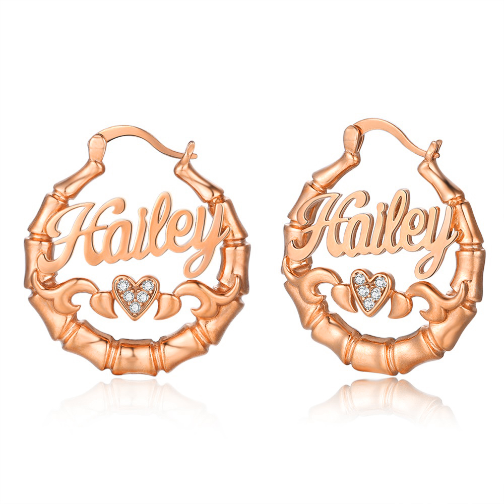 Personalised Name Drop Earring Customised Circle Earrings for Her-Jessemade AU