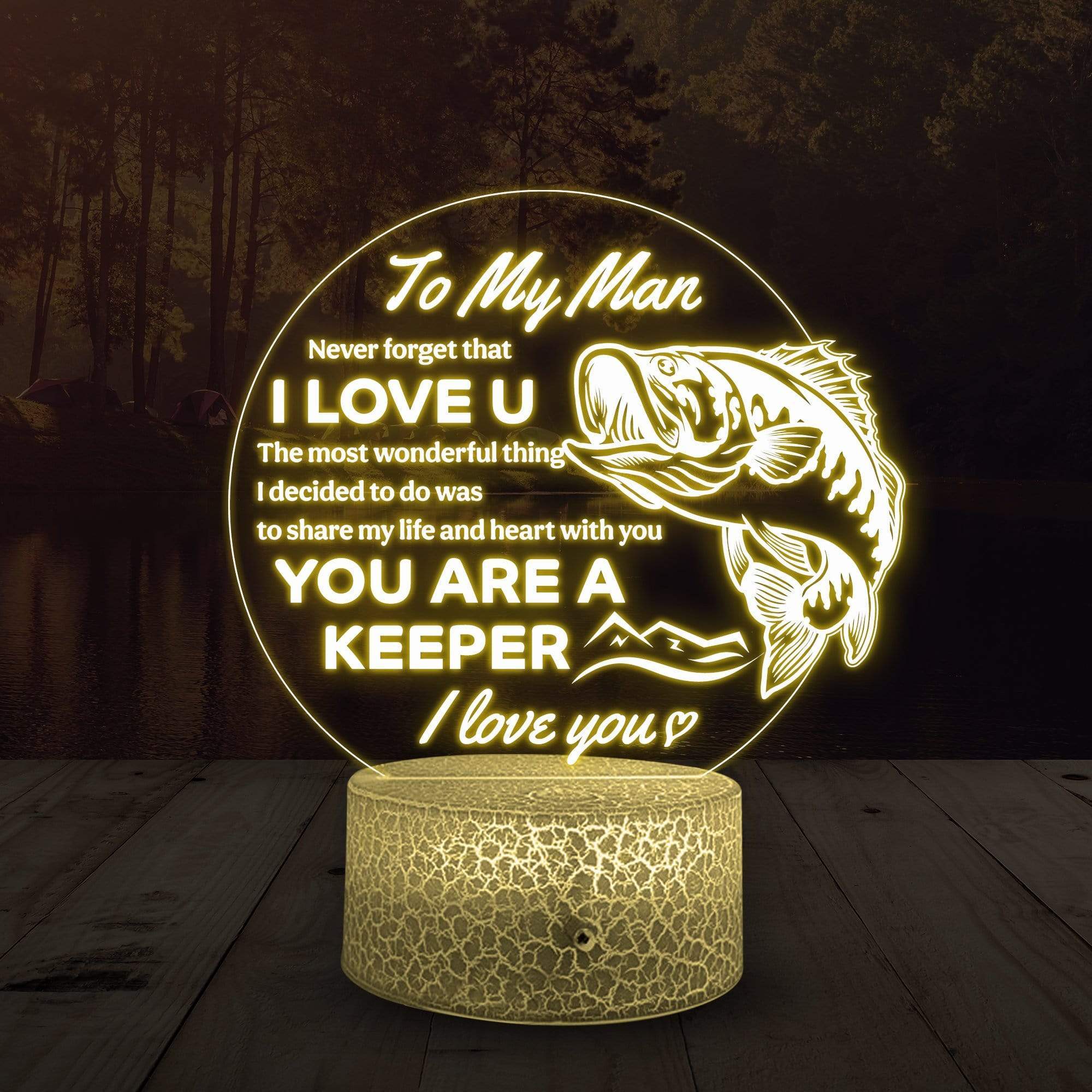 Never Forget That I Love You, 7 Colours Night Light Gifts For Husband-Jessemade AU