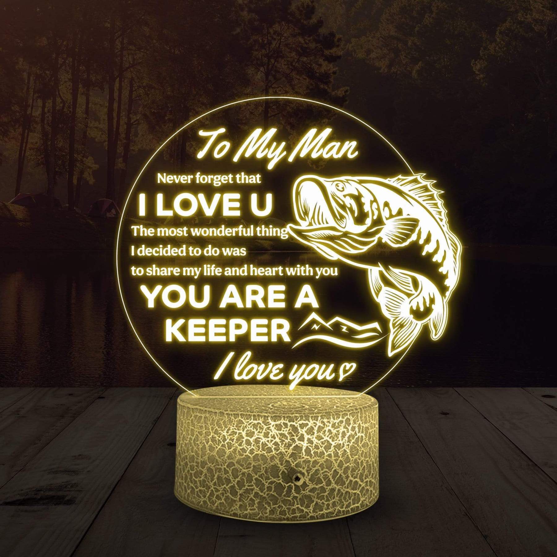 Never Forget That I Love You, 7 Colours Night Light Gifts For Husband-Jessemade AU