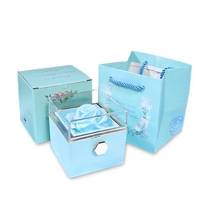 Rotatable Jewelry Box Enchanted Rose Jewelry Gift Package-Jessemade AU