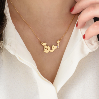 Personalised Necklace With Birthstone Custom 1 Name Necklace Gift For Her-Jessemade AU