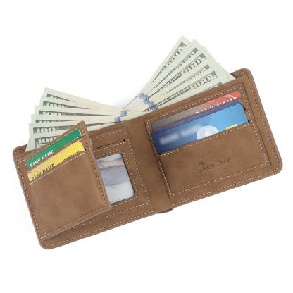 Personalised Monogram Wallet Custom Photo & Name & Letter Men's Leather Wallet Father's Day Gifts for Him